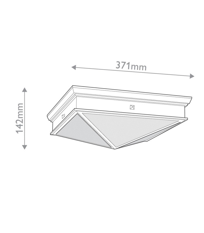 Cairo Decorative Flush Ceiling Light Vintage Brass-2