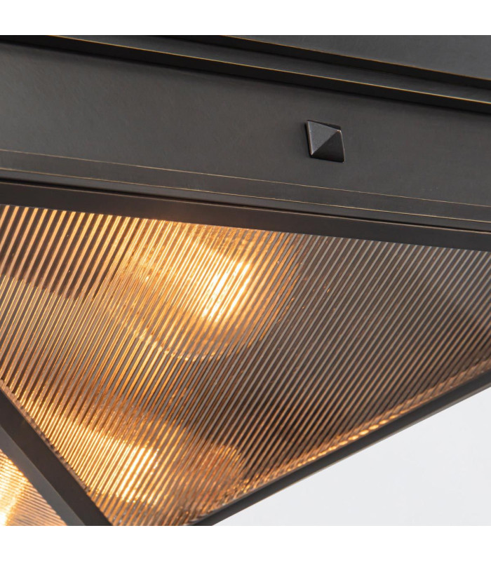 Cairo Decorative Flush Ceiling Light Urban Bronze-3