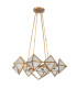 Cairo 8 Light Multi Arm Pendant Ceiling Light Vintage Brass-10