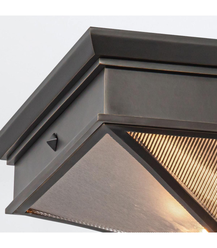 Cairo Decorative Flush Ceiling Light Urban Bronze-4
