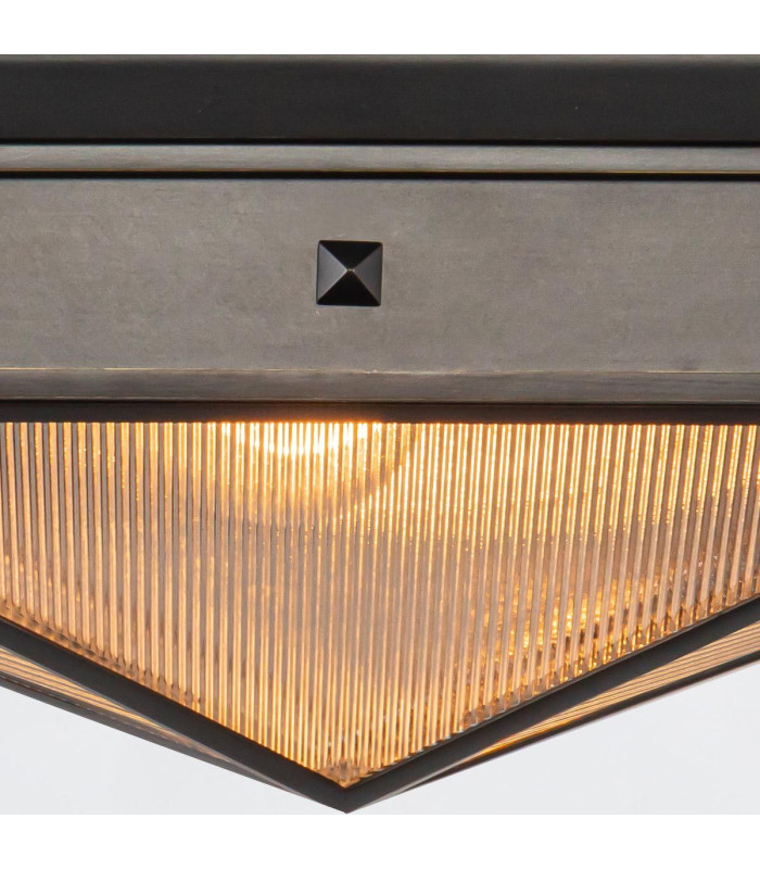 Cairo Decorative Flush Ceiling Light Urban Bronze-5