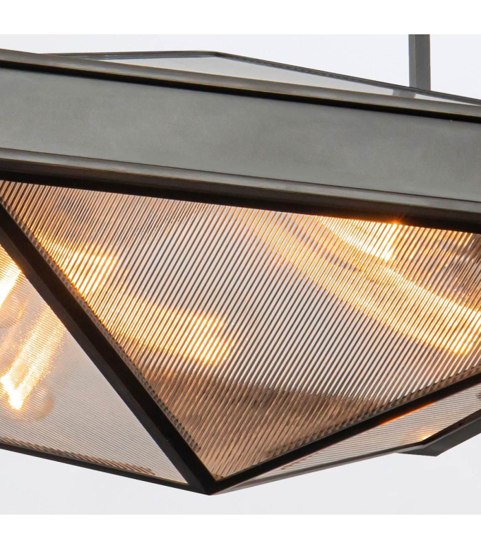 Cairo 4 Light Decorative Flush Ceiling Light Urban Bronze-5