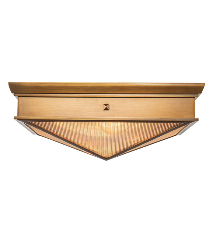 Cairo Decorative Flush Ceiling Light Vintage Brass-8