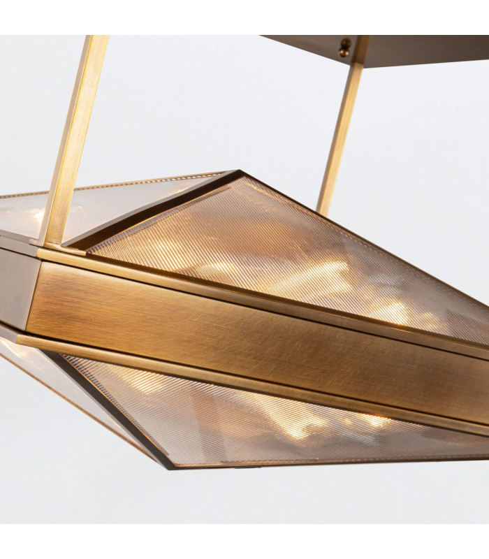 Cairo 4 Light Decorative Flush Ceiling Light Vintage Brass-3