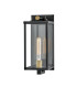 Catalina Medium Outdoor Wall Lantern Black with Burnished Bronze accents IP44-1