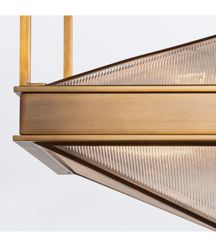 Cairo 4 Light Decorative Flush Ceiling Light Vintage Brass-5