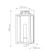 Catalina Medium Outdoor Wall Lantern Black with Burnished Bronze accents IP44-2