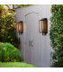 Catalina Large Outdoor Wall Lantern Black with Burnished Bronze accents IP44-4