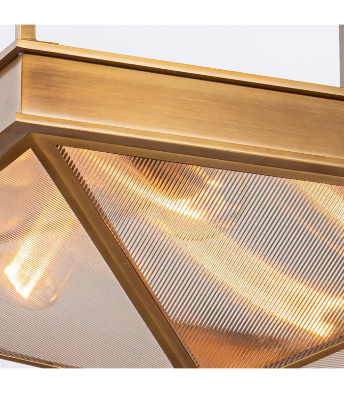 Cairo 4 Light Decorative Flush Ceiling Light Vintage Brass-6