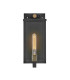 Catalina Medium Outdoor Wall Lantern Black with Burnished Bronze accents IP44-3