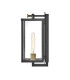 Catalina Medium Outdoor Wall Lantern Black with Burnished Bronze accents IP44-4