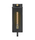 Catalina Large Outdoor Wall Lantern Black with Burnished Bronze accents IP44-6