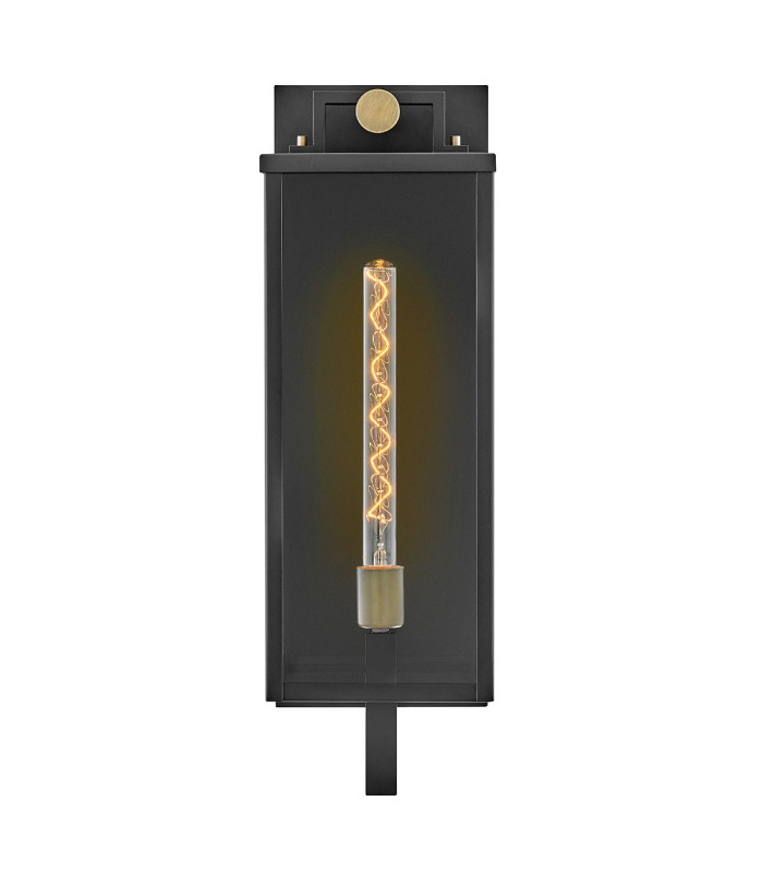 Catalina Large Outdoor Wall Lantern Black with Burnished Bronze accents IP44-6