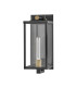 Catalina Medium Outdoor Wall Lantern Black with Burnished Bronze accents IP44-5