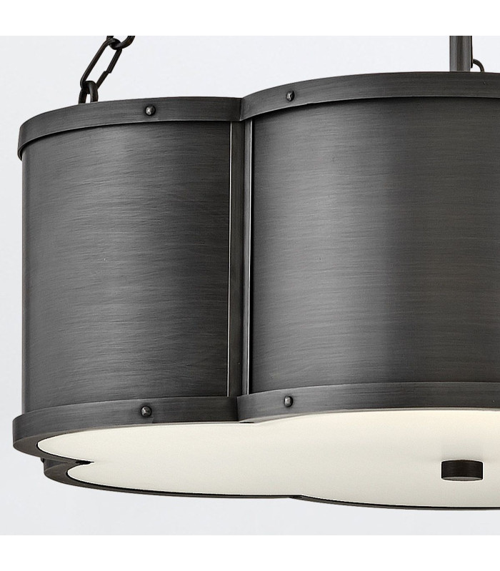 Chance Cylindrical Pendant Ceiling Light Blackened Brass-3