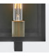 Catalina Medium Outdoor Wall Lantern Black with Burnished Bronze accents IP44-8