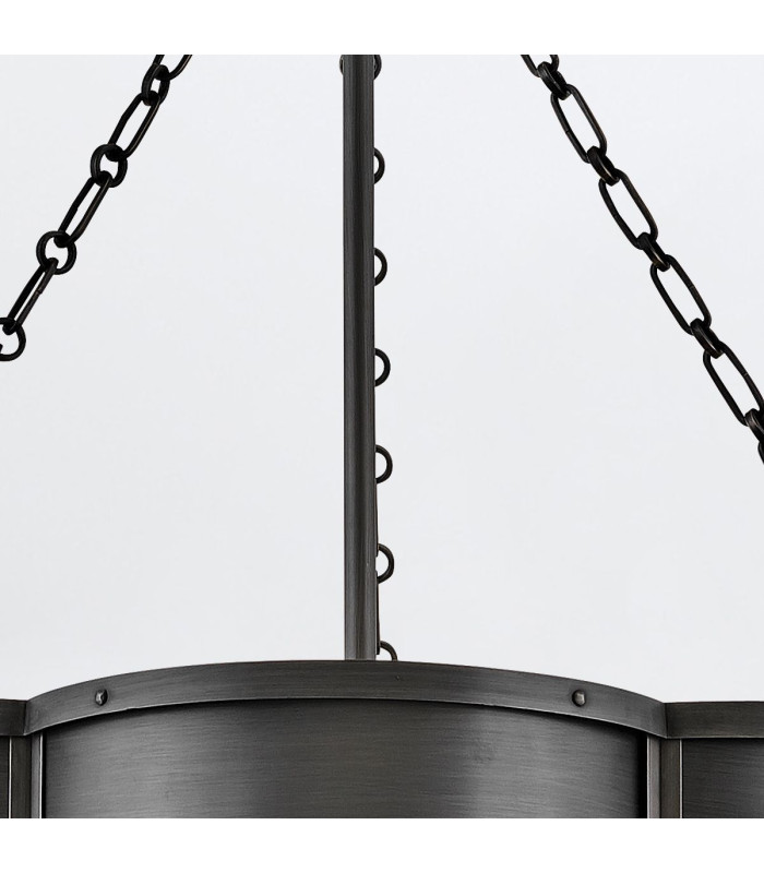 Chance Cylindrical Pendant Ceiling Light Blackened Brass-4