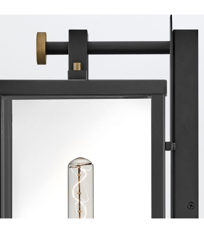 Catalina Large Outdoor Wall Lantern Black with Burnished Bronze accents IP44-10