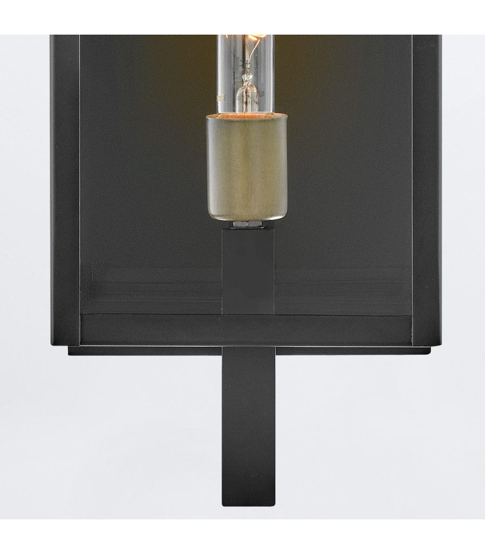 Catalina Large Outdoor Wall Lantern Black with Burnished Bronze accents IP44-11