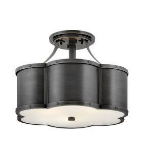 Chance Cylindrical Ceiling Light Blackened Brass-1