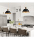 Doral Dome Pendant Ceiling Light Matte Black Vintage Brass-2