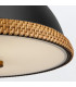 Doral Dome Pendant Ceiling Light Matte Black Vintage Brass-6