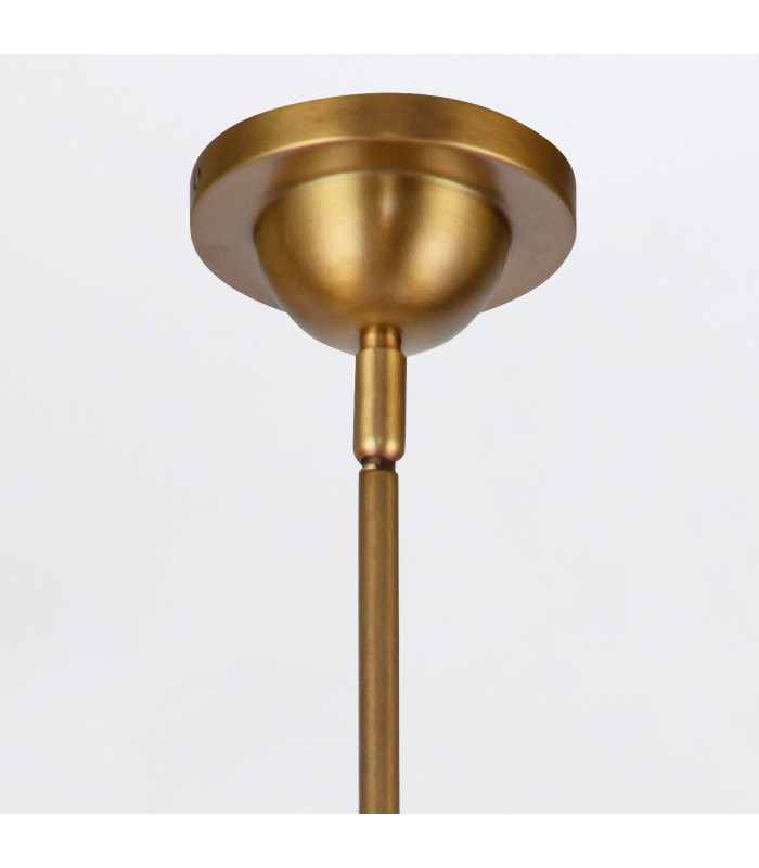 Doral Dome Pendant Ceiling Light Matte White Vintage Brass-5