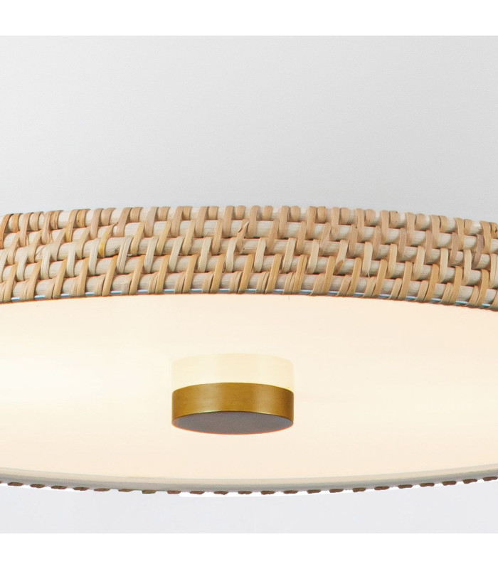 Doral Dome Pendant Ceiling Light Matte White Vintage Brass-6