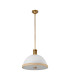 Doral Dome Pendant Ceiling Light Matte White Vintage Brass-8