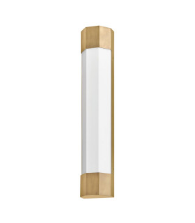 Facet Bathroom Wall Lamp Heritage Brass IP44-1
