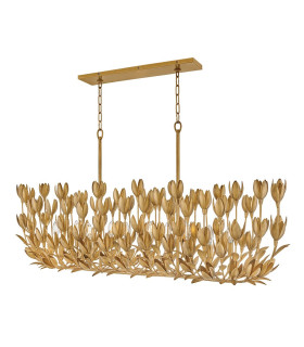 Flora 10 Light Bar Pendant Ceiling Light Burnished Gold-1