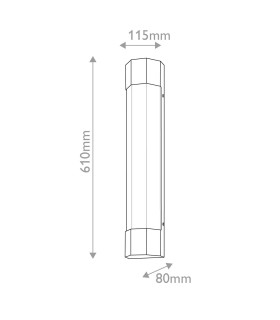 Facet Bathroom Wall Lamp Heritage Brass IP44-2