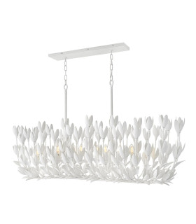 Flora 10 Light Bar Pendant Ceiling Light Textured Plaster-1