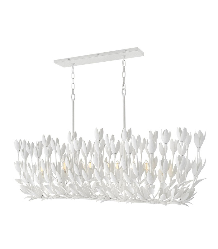 Flora 10 Light Bar Pendant Ceiling Light Textured Plaster-1