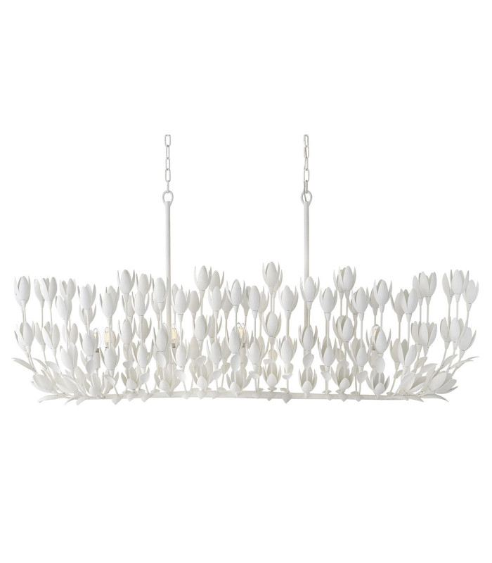 Flora 10 Light Bar Pendant Ceiling Light Textured Plaster-3