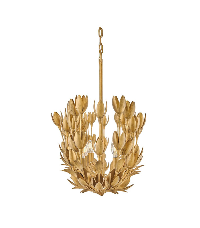 Flora 10 Light Bar Pendant Ceiling Light Burnished Gold-4