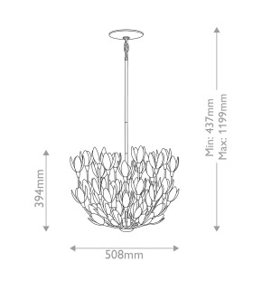 Flora Pendant Ceiling Light Burnished Gold-2