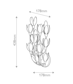 Flora Wall Lamp Textured Plaster-2