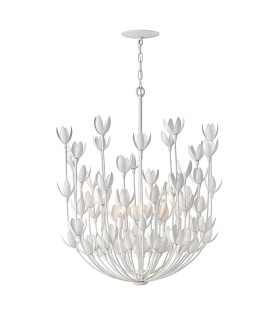 Flora 6 Light Pendant Ceiling Light Textured Plaster-1