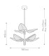 Floriana 8 Leaf Integrated LED Pendant Ceiling Light Natural Brass-3
