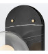 Gilda Globe Wall Lights Black with Heritage Brass accents IP44-5