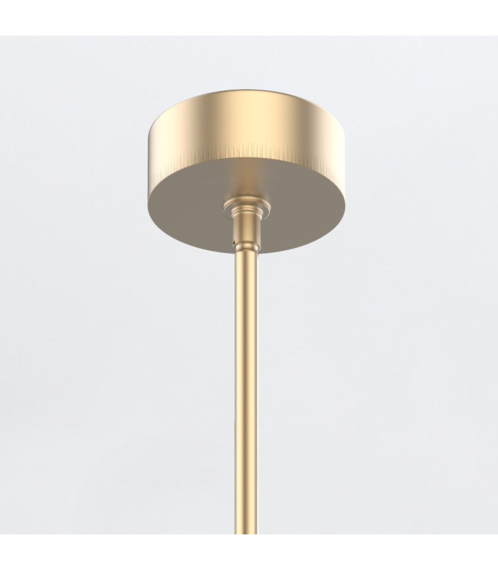 Floriana 5 Leaf Integrated LED Pendant Ceiling Light Natural Brass-5