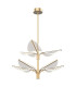 Floriana 8 Leaf Integrated LED Pendant Ceiling Light Natural Brass-9