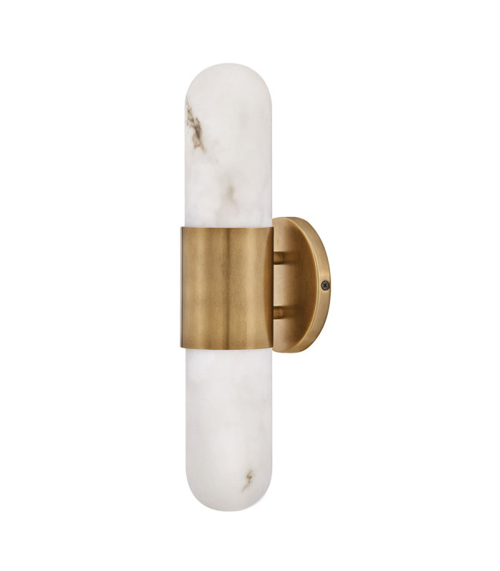 Ibiza Medium Integrated LED Wall Lamp Heritage Brass IP44-1