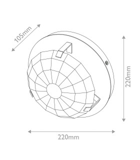 Leo Flush Wall Lamp Black-2