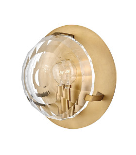 Leo Flush Wall Lamp Heritage Brass-1
