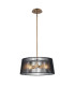 Linara Wire Frame Pendant Ceiling Light Black & Natural Brass-1