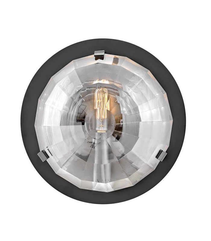 Leo Flush Wall Lamp Black-3