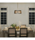 Linara Wire Frame Pendant Ceiling Light Black & Natural Brass-2