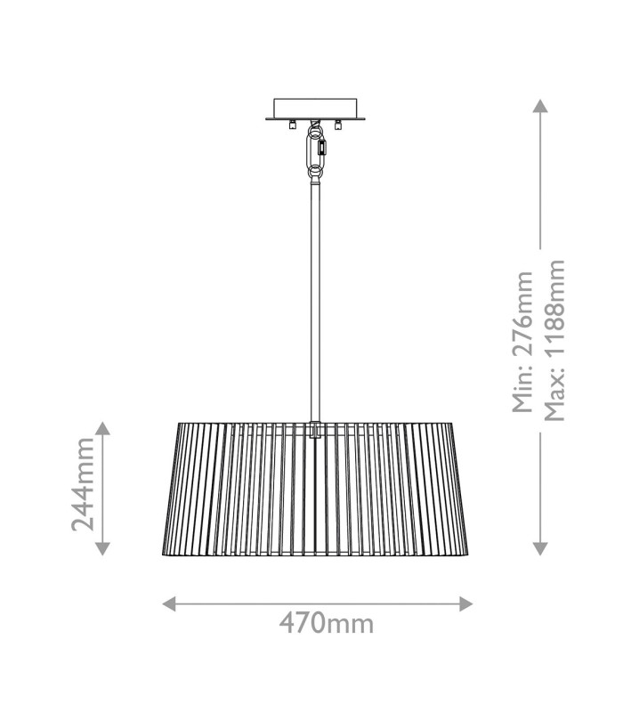 Linara Wire Frame Pendant Ceiling Light Black & Natural Brass-3